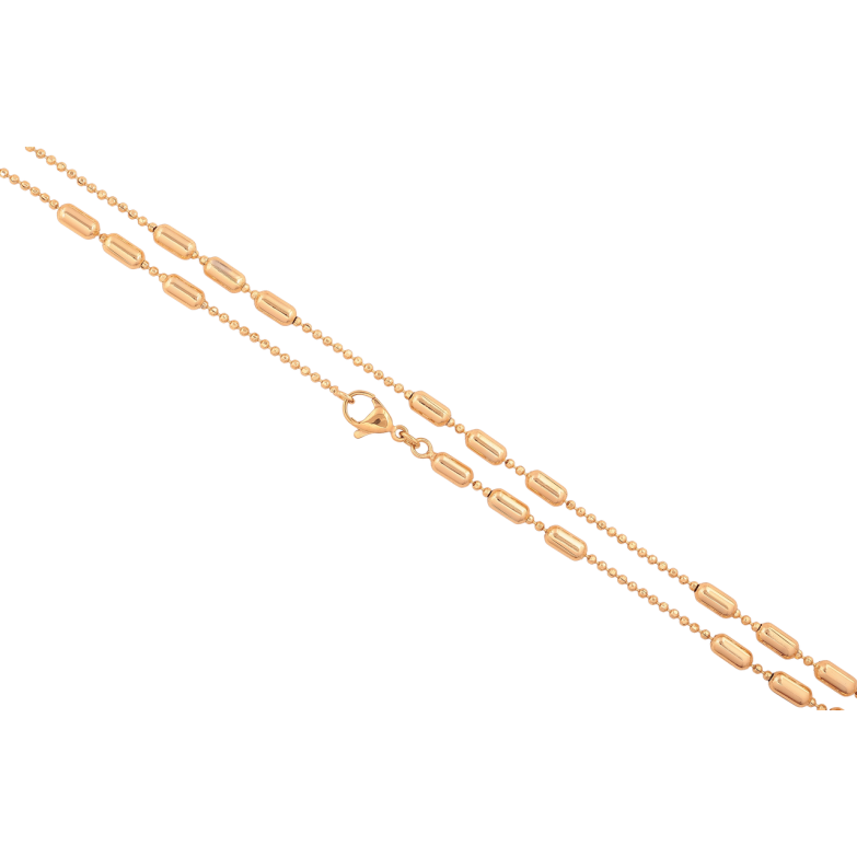 Ланцюжок Xuping колір Позолота 18K Плетіння Перлина з намистинами довжина 45см х 1.5-3мм фото №1