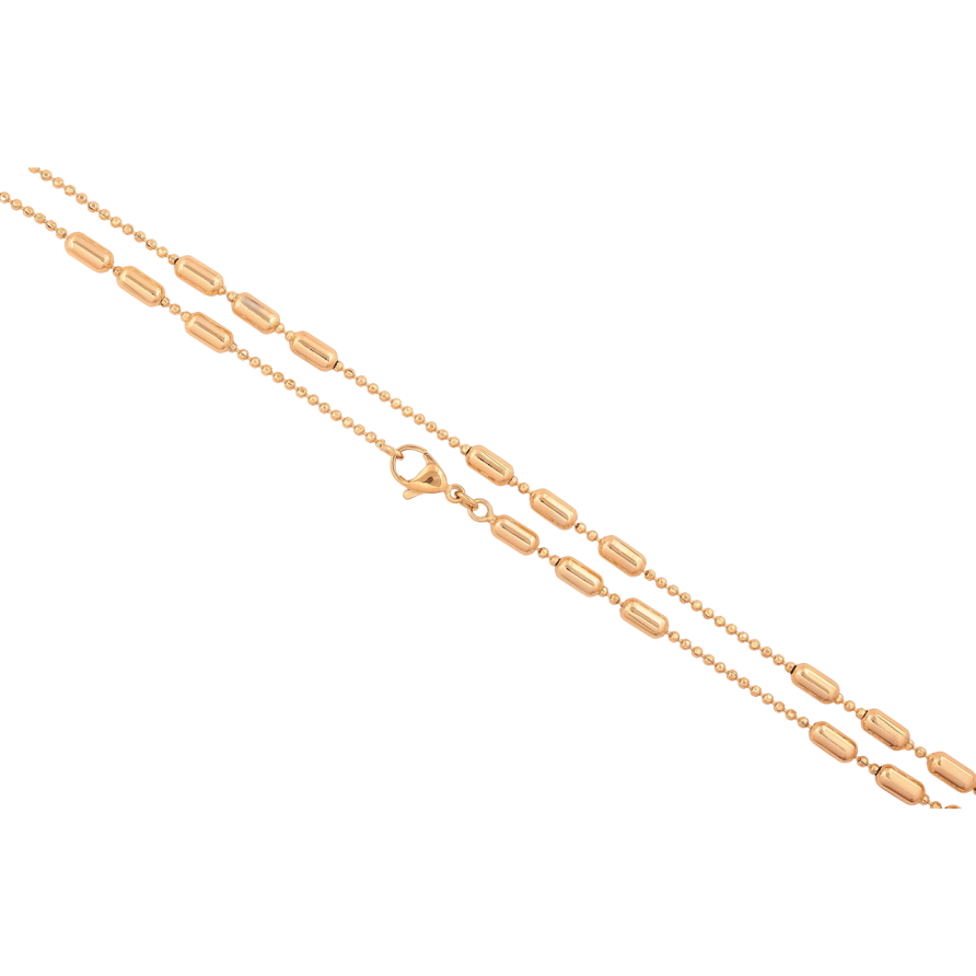 Цепочка Xuping цвет Позолота 18K Плетение Перлина с бусинами длина 45см х 1.5-3мм фото №1