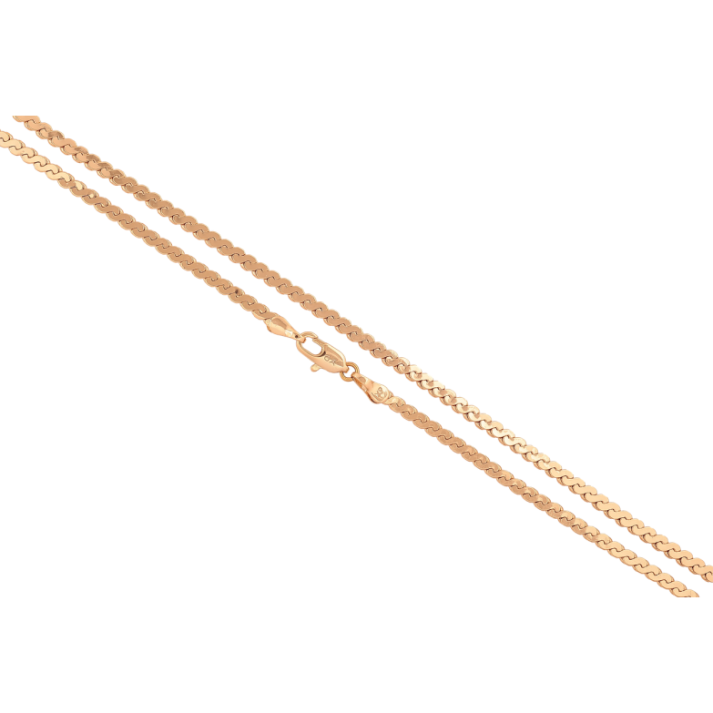 Ланцюжок Xuping колір Позолота 18K Плетіння Серпантин довжина 45см х 3мм фото №1