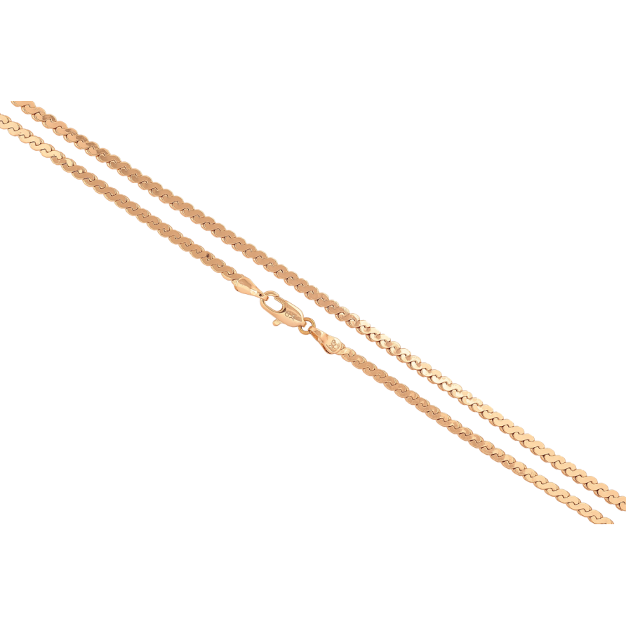 Цепочка Xuping цвет Позолота 18K Плетение Серпантин длина 45см х 3мм фото №1