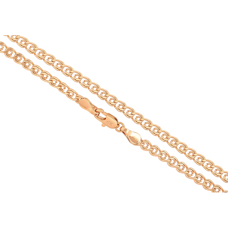 Ланцюжок Xuping колір Позолота 18K Плетіння Лав, перекручене довжина 55см х 4мм фото №22