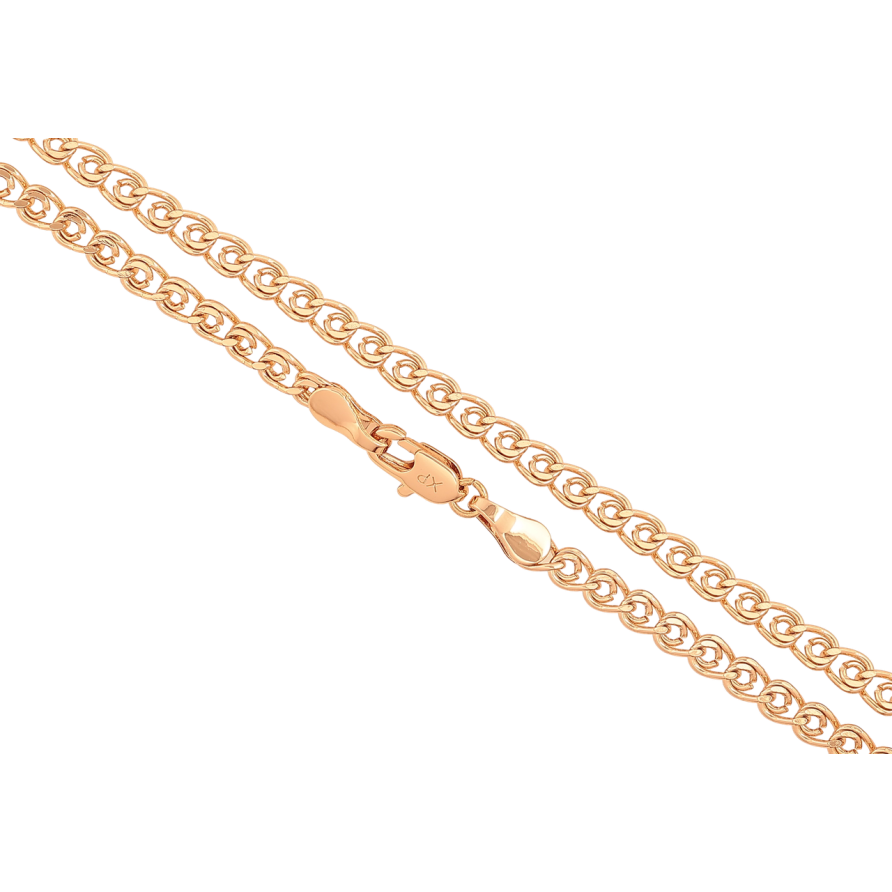 Ланцюжок Xuping колір Позолота 18K Плетіння Лав, перекручене довжина 55см х 4мм фото №1