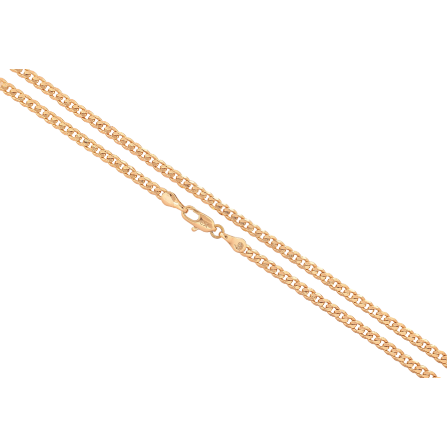 Ланцюжок Xuping колір Позолота 18K Плетіння Панцирне довжина 45см х 3мм фото №1