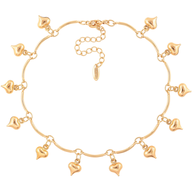 Браслет Xuping Цвет Позолота 18K Подвески сердечки размер с дополнительной цепочкой 20-25см х 1.5мм фото №21