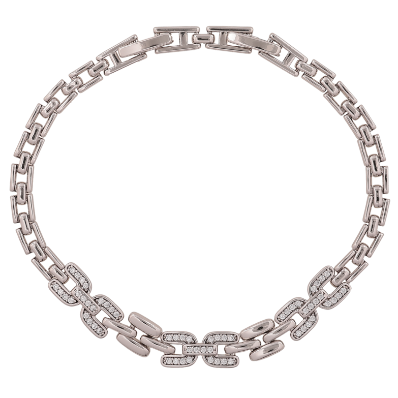 Браслет Xuping Колір Родій Візерунок з кристалами розмір з доп. замком 18,20см х 4-7мм фото №19