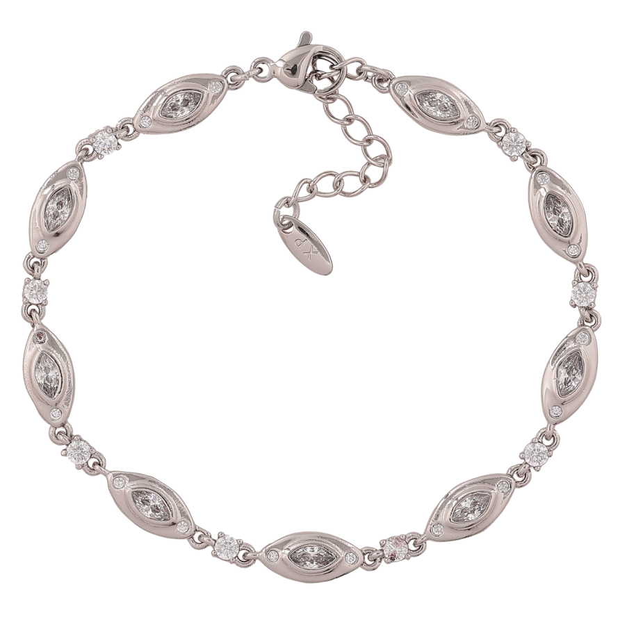 Браслет Xuping Колір Родій Візерунок з кристалами розмір з дод. ланц. 17-20.5см х 3-5мм фото №1