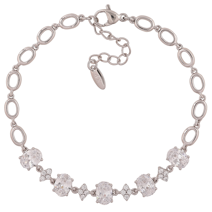 Браслет Xuping Колір Родій Візерунок з кристалами розмір з дод. ланц. 17.5-20.5см х 5-7мм фото №6 Браслет Xuping Колір Родій Візерунок з кристалами розмір з дод. ланц. 17.5-20.5см х 5-7мм фото №6