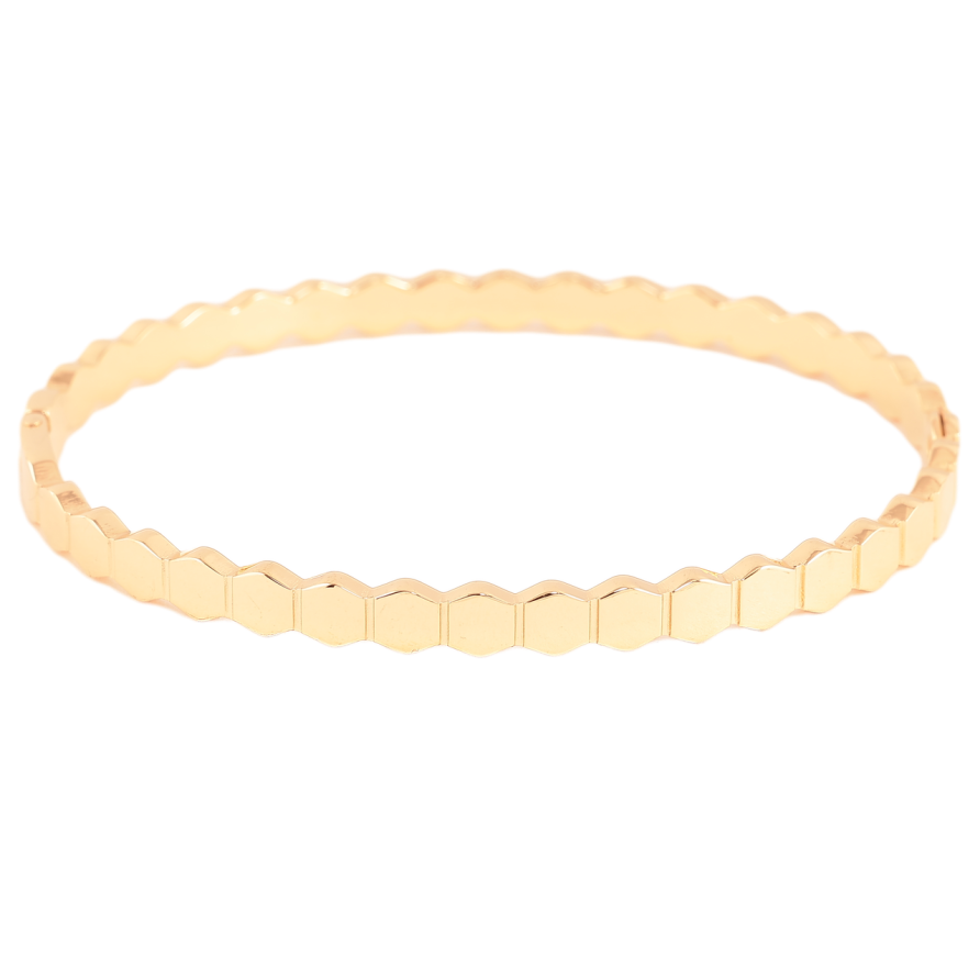 Браслет Xuping ТТМ Stainless Steel колір 18К Декоративний візерунок ø 6см х 5мм фото №1 Браслет Xuping ТТМ Stainless Steel колір 18К Декоративний візерунок ø 6см х 5мм фото №1