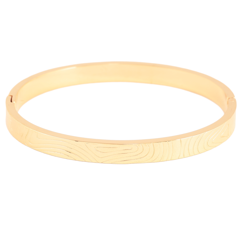 Браслет Xuping ТТМ Stainless Steel цвет 18К Декоративный узор ø 5.8см х 6мм фото №1