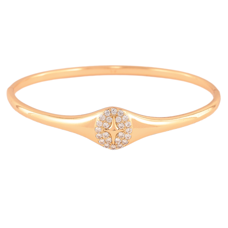 Браслет Xuping Цвет Позолота 18K Узор с кристаллами ø 6см фото №1