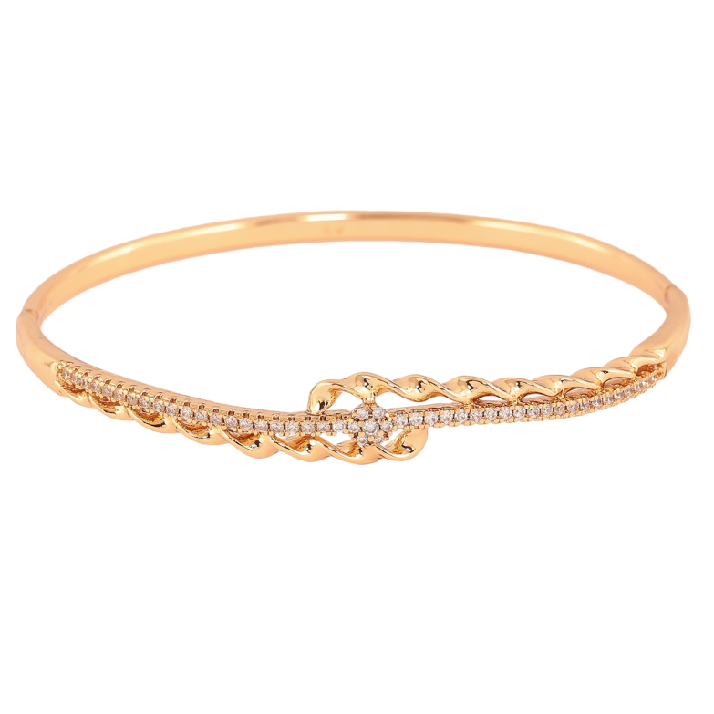 Браслет Xuping Цвет Позолота 18K Узор с кристаллами ø 6см фото №4 Браслет Xuping Цвет Позолота 18K Узор с кристаллами ø 6см фото №4