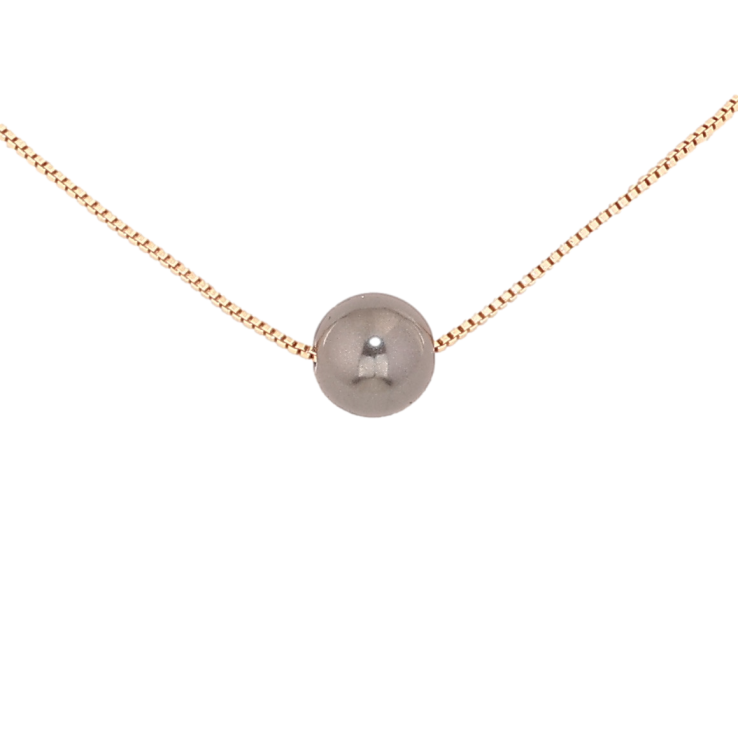 Кулон на ланцюжку Xuping M&L Колір 18К Сіра намистина, ø 6мм розмір 43-49см х 1мм фото №14