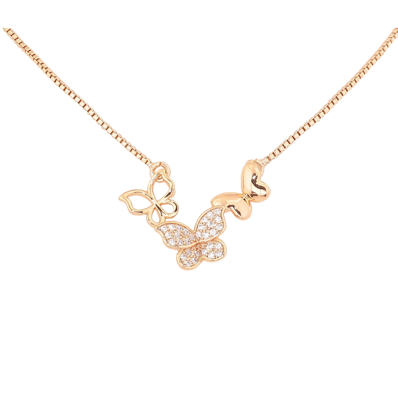 Кулон на ланцюжку Xuping M&L Колір 18К Метелики розмір 41-46см х 1мм фото №10
