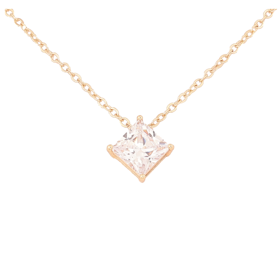 Кулон на цепочке Xuping M&L Цвет 18К Кристалл, 8х8мм размер 45-51см х 2мм фото №1