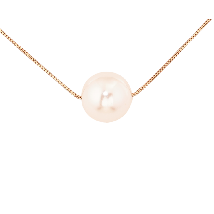 Кулон на ланцюжку Xuping M&L Колір 18К Перлинна намистина, ø 10мм розмір 42-48см х 1мм фото №9