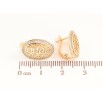 Серьги Xuping Цвет Позолота 18K английский замок Овалы с резным узором и кристаллами фото №2 Серьги Xuping Цвет Позолота 18K английский замок Овалы с резным узором и кристаллами фото №2