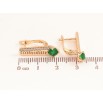 Серьги Xuping Цвет Позолота 18K английский замок Узор с зеленым кристаллом фото №2 Серьги Xuping Цвет Позолота 18K английский замок Узор с зеленым кристаллом фото №2