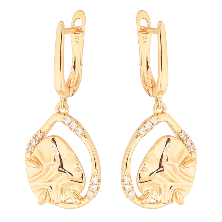 Сережки Xuping Колір Позолота 18K англійський замок Декоративні підвіски фото №8