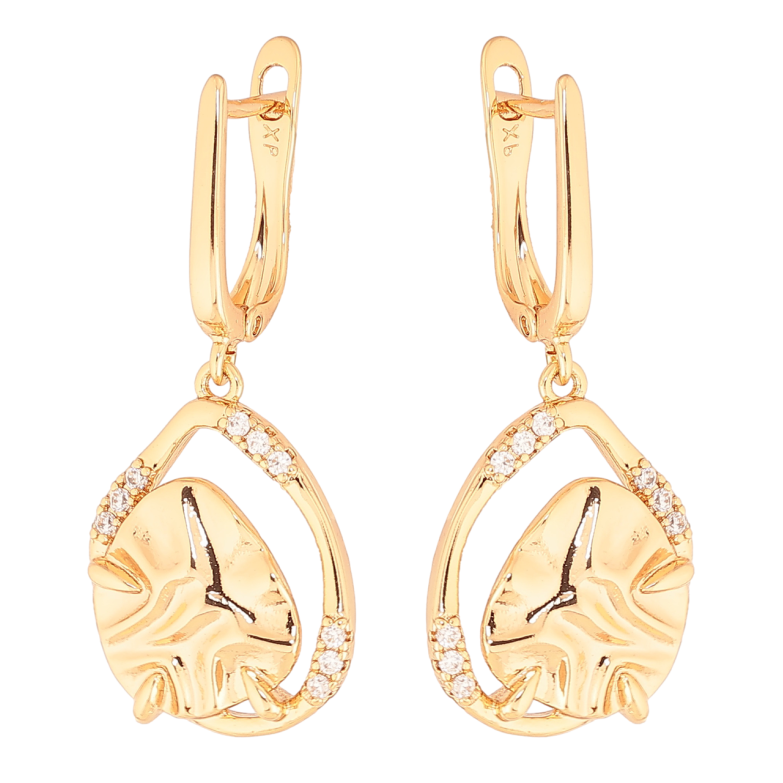 Серьги Xuping Цвет Позолота 18K английский замок Декоративные подвески фото №1