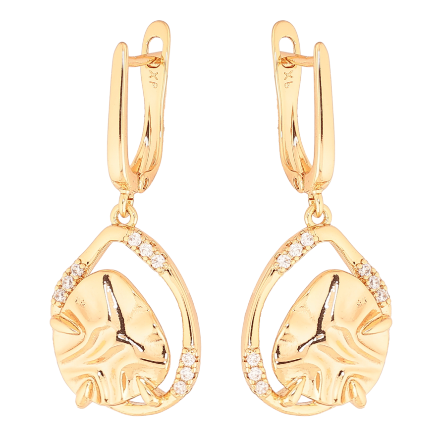 Сережки Xuping Колір Позолота 18K англійський замок Декоративні підвіски фото №1