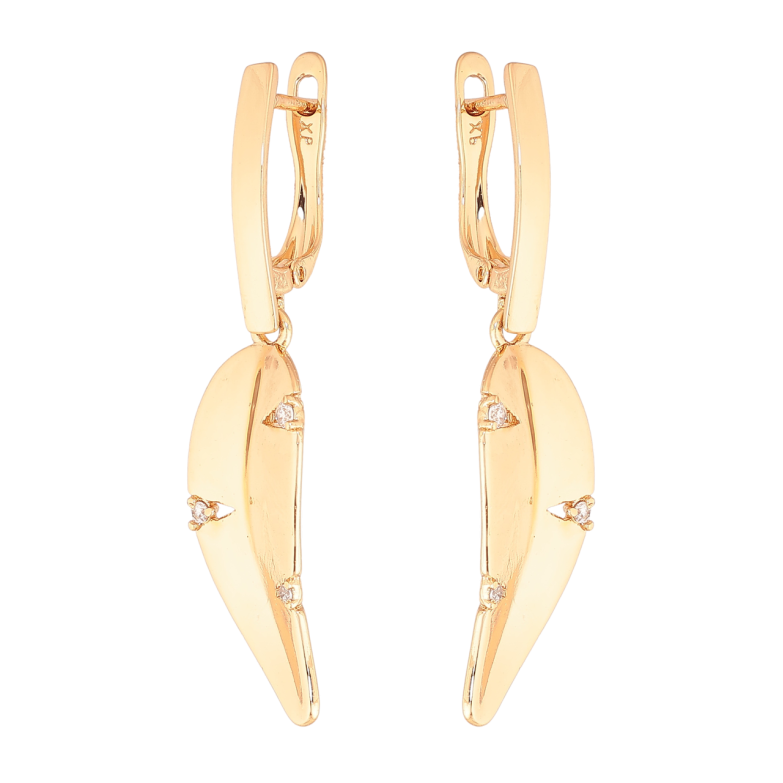 Сережки Xuping Колір Позолота 18K англійський замок Підвіски з кристалами фото №2 Сережки Xuping Колір Позолота 18K англійський замок Підвіски з кристалами фото №2