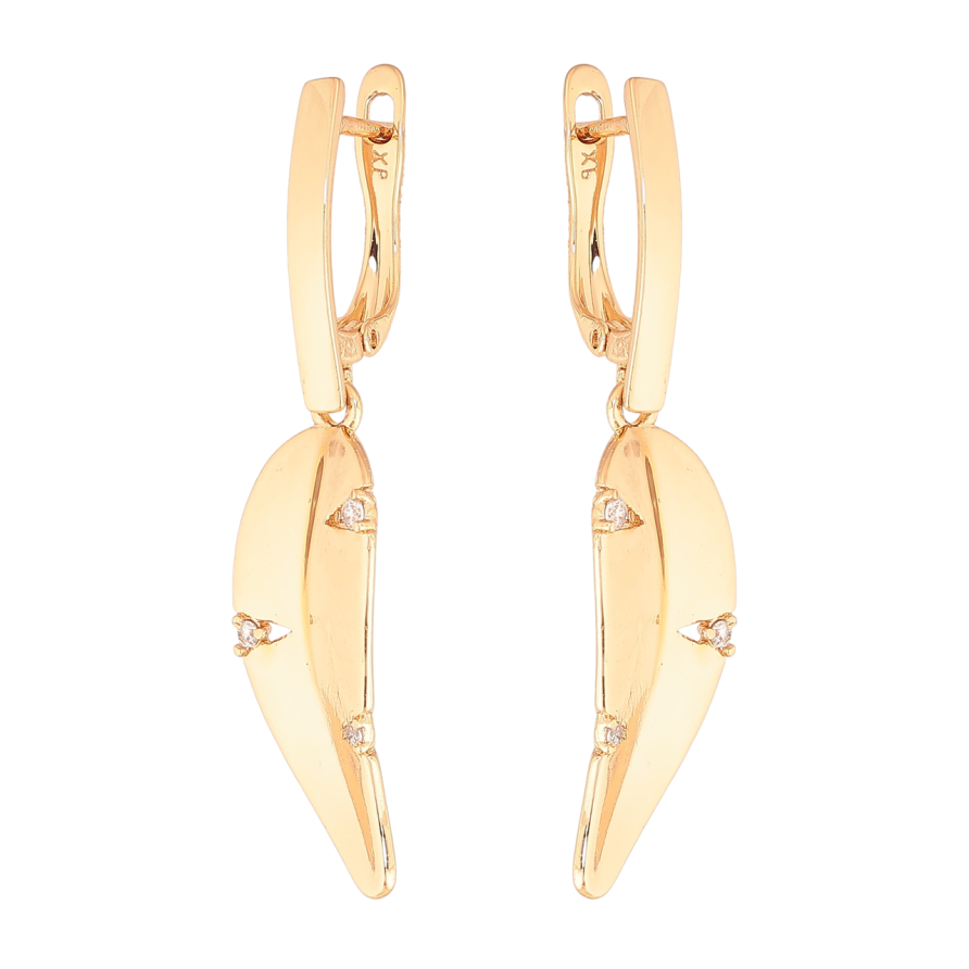 Серьги Xuping Цвет Позолота 18K английский замок Подвески с кристаллами фото №1 Серьги Xuping Цвет Позолота 18K английский замок Подвески с кристаллами фото №1