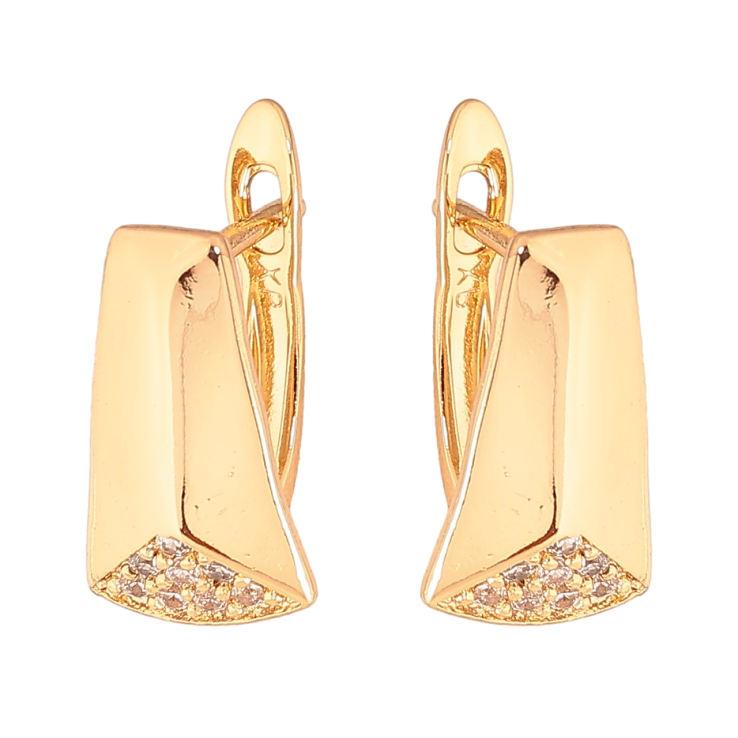 Серьги Xuping Цвет Позолота 18K английский замок Узор с кристаллами фото №17