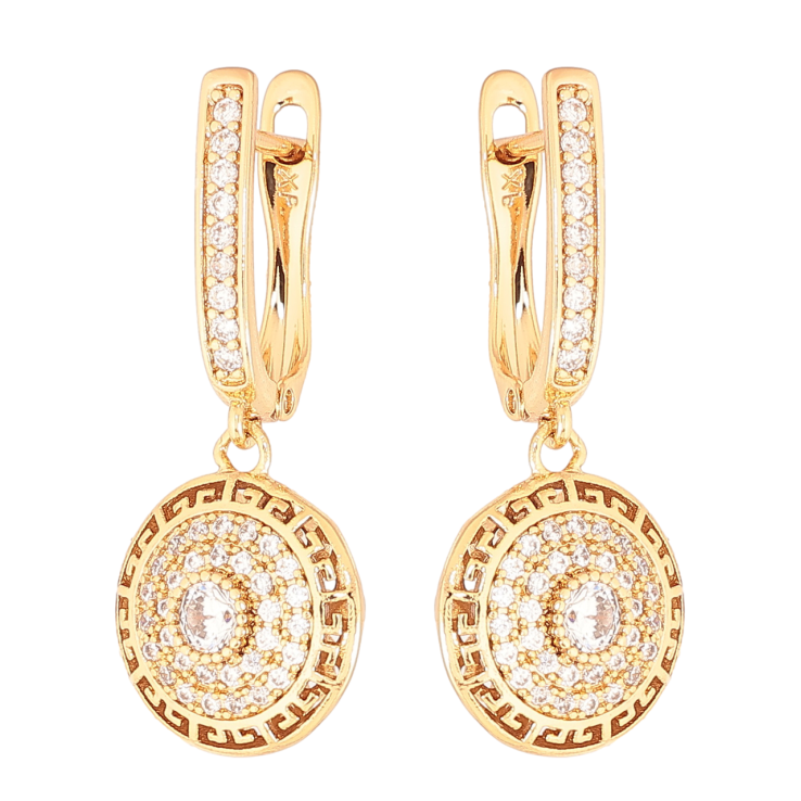 Сережки Xuping Колір Позолота 18K англійський замок Підвіски з інкрустацією кристалами фото №18