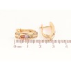 Серьги Xuping Цвет Позолота 18K английский замок Узор из разноцветных кристаллов фото №2