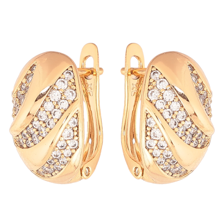 Серьги Xuping Цвет Позолота 18K английский замок Инкрустация кристаллами фото №24