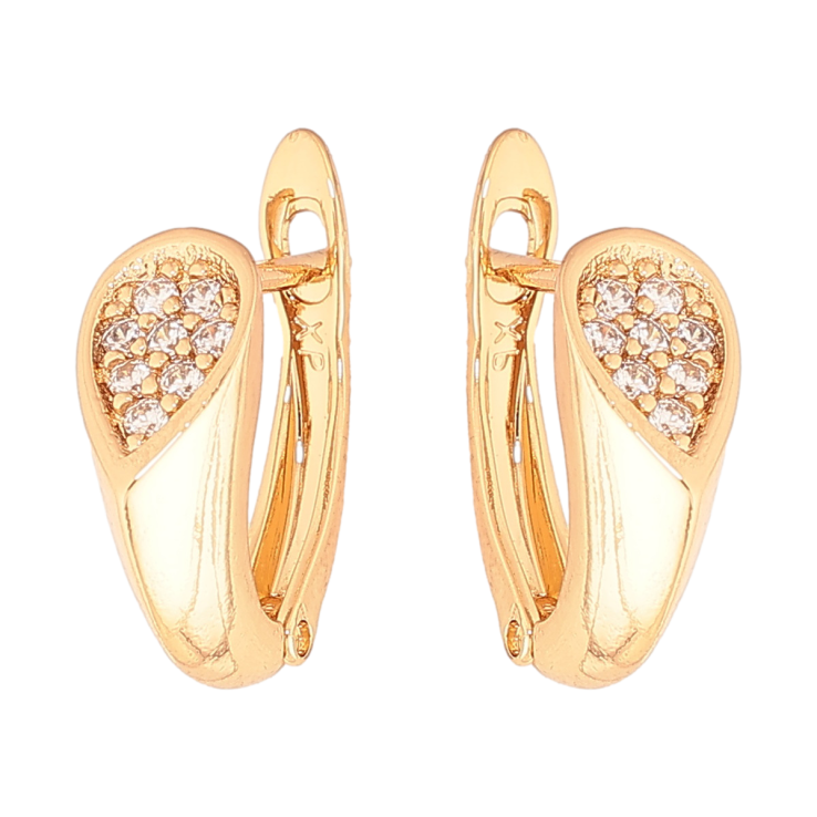 Сережки Xuping Колір Позолота 18K англійський замок Інкрустація кристалами фото №12