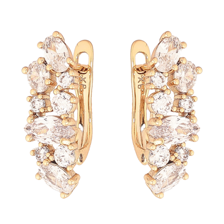 Серьги Xuping Цвет Позолота 18K английский замок Инкрустация кристаллами фото №23