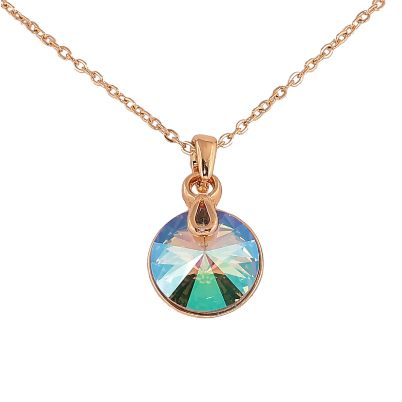 Кулон Xuping цвет Позолота 18К с кр-ми Swarovski на цепочке Кристалл размер 40-46см х 1.5мм фото №4