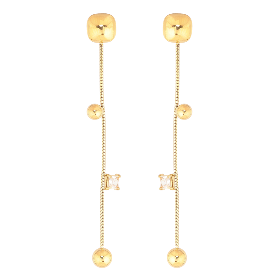 Сережки Xuping TTM Stainless Steel колір 14К пусети Декоративні підвіски фото №1