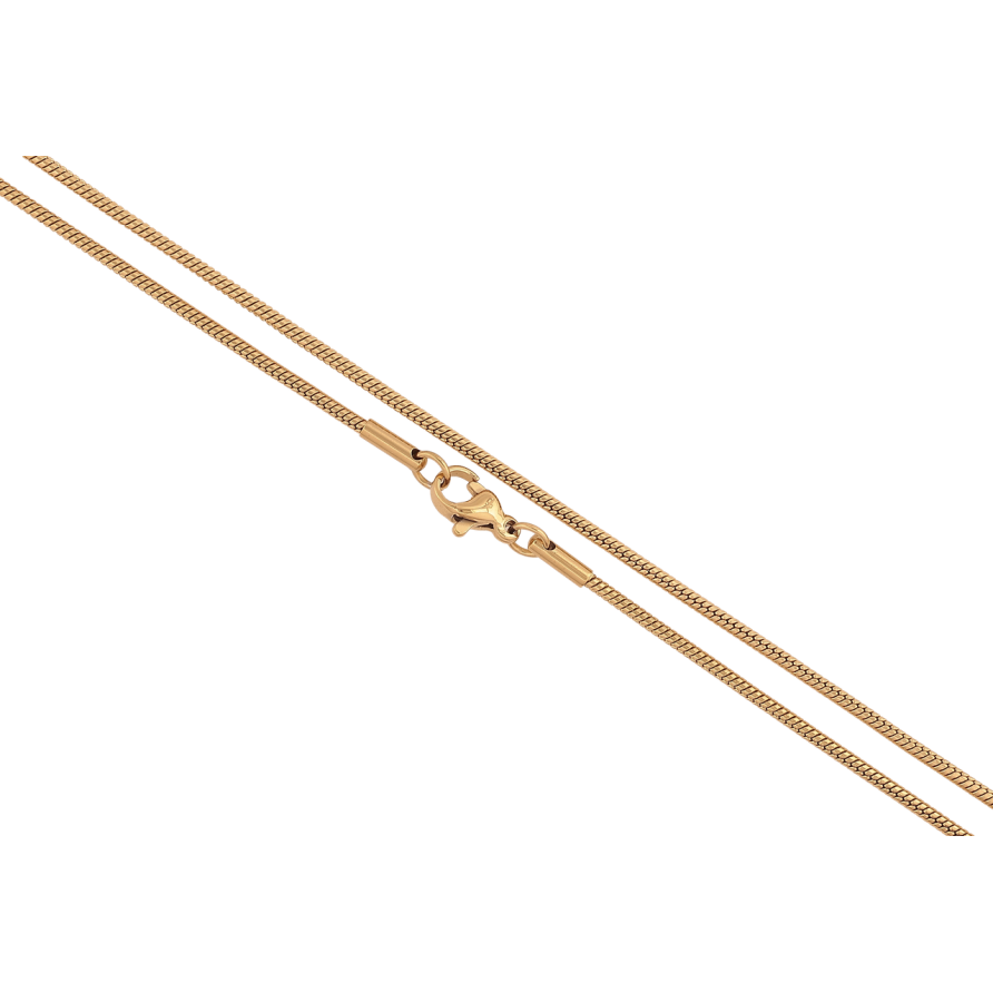 Ланцюжок Xuping ТТМ Stainless Steel колір 14К Плетіння Ювелірний шнур довжина 45см х 2мм фото №1