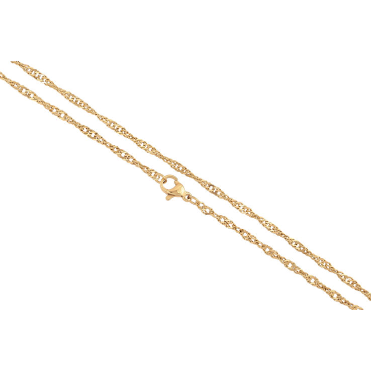 Ланцюжок Xuping ТТМ Stainless Steel колір 14К Плетіння Сингапур довжина 45см х 3мм фото №25