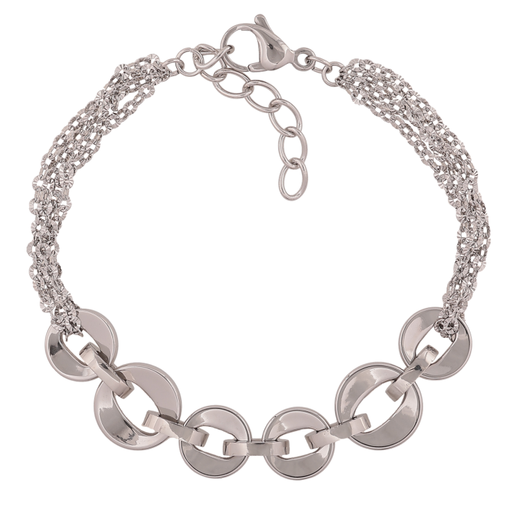 Браслет Xuping ТТМ Stainless Steel колір Родій Ланцюжки з декоративною вставкою довжина з дод. ланцюжком 18-21см х 2-12мм фото №21 Браслет Xuping ТТМ Stainless Steel колір Родій Ланцюжки з декоративною вставкою довжина з дод. ланцюжком 18-21см х 2-12мм фото №21