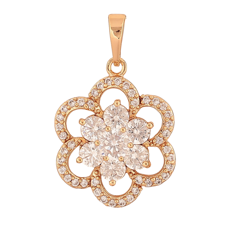 Кулон Xuping Позолота колір 18K Квіточка з інкрустацією кристалами для ланцюжка до 6мм фото №7 Кулон Xuping Позолота колір 18K Квіточка з інкрустацією кристалами для ланцюжка до 6мм фото №7