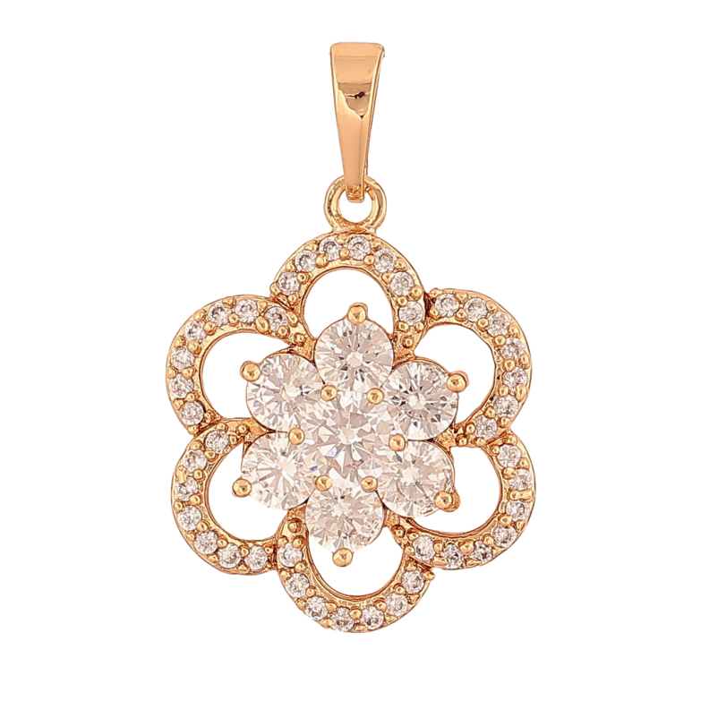 Кулон Xuping цвет Позолота 18K Цветочек с инкрустацией кристаллами для цепочки до 6 мм фото №11