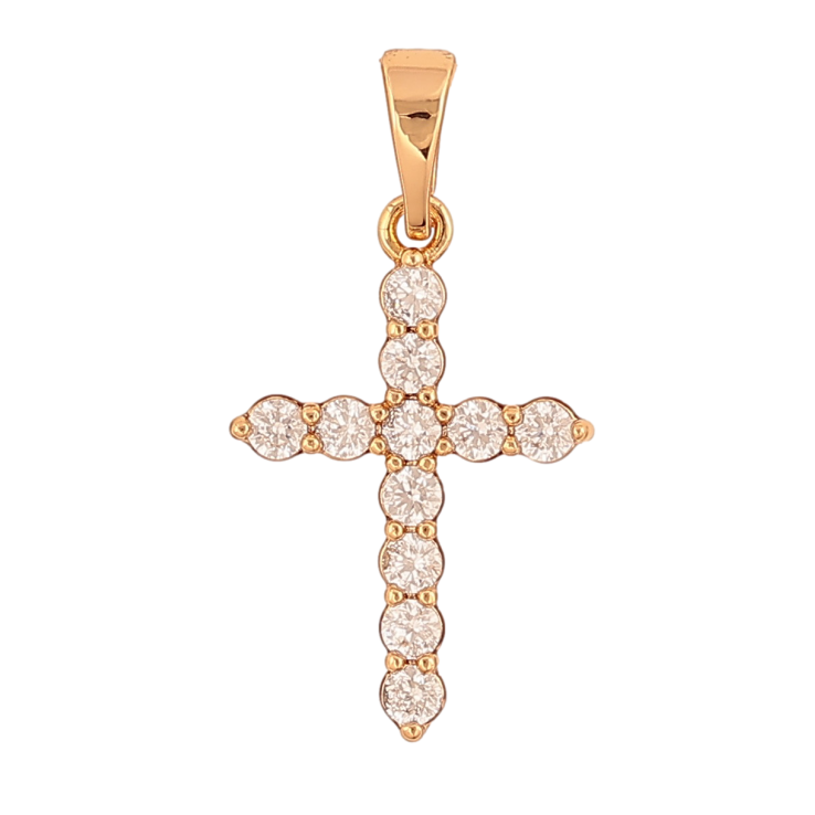 Кулон Xuping Колір Позолота 18K Хрест з кристалами для ланцюжка до 5мм фото №20
