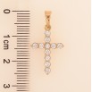 Кулон Xuping Колір Позолота 18K Хрест з кристалами для ланцюжка до 5мм фото №2