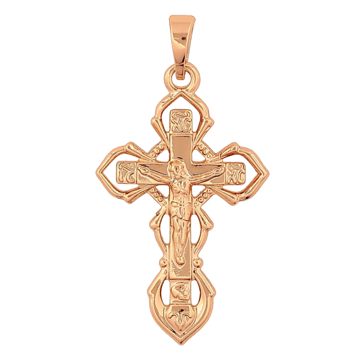 Кулон Xuping Колір Позолота 18K Хрест з Розп'яттям для ланцюжка до 5мм фото №19