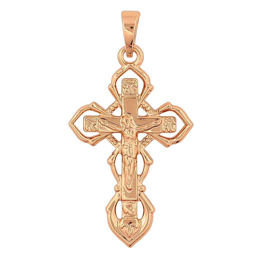 Кулон Xuping Цвет Позолота 18K Крест с Распятием для цепочки до 5мм фото №1