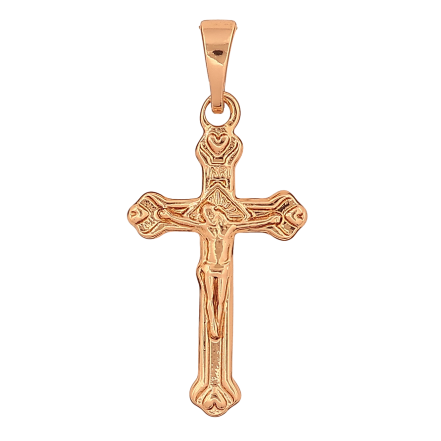 Кулон Xuping Колір Позолота 18K Хрест з Розп'яттям для ланцюжка до 5мм фото №1