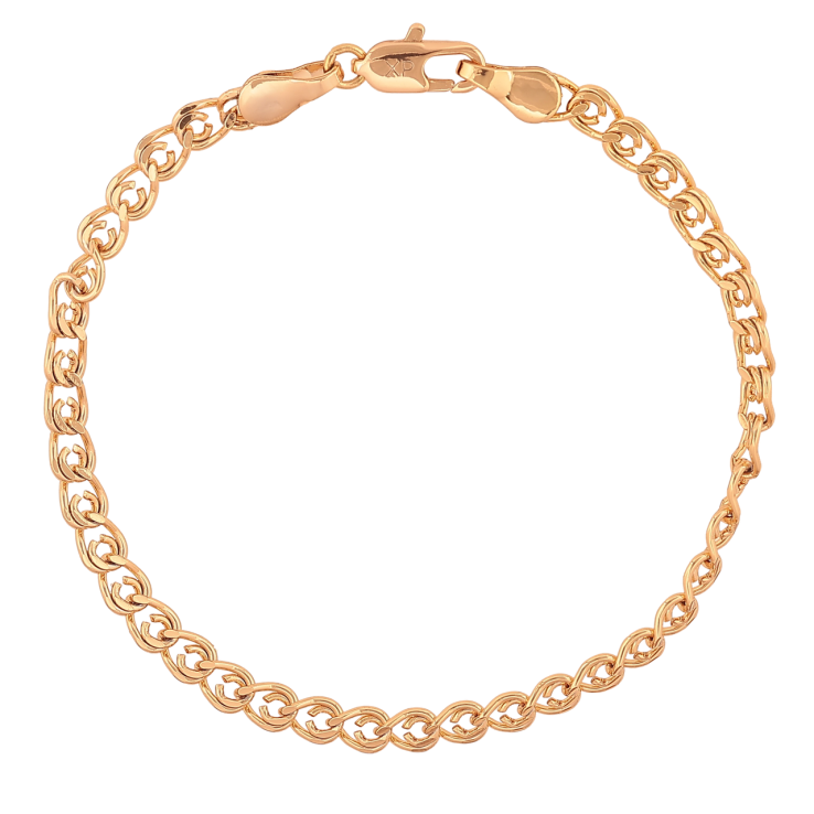 Браслет Xuping Цвет Позолота 18K Цепочка Лав перекрученная размер 16.5см х 4мм фото №20