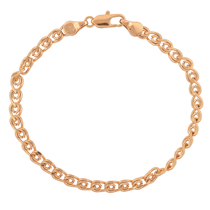 Браслет Xuping Цвет Позолота 18K Цепочка Лав перекрученная размер 19.5см х 5мм фото №19