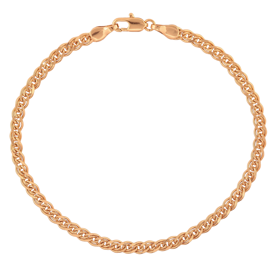 Браслет Xuping Цвет Позолота 18K Цепочка Нонна размер 21см х 4мм фото №1