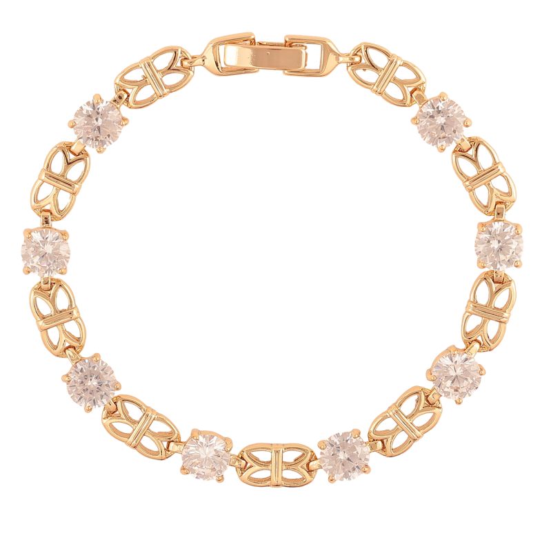 Браслет Xuping Колір Позолота 18K Візерунок з кристалами розмір 17.5см х 6мм фото №5