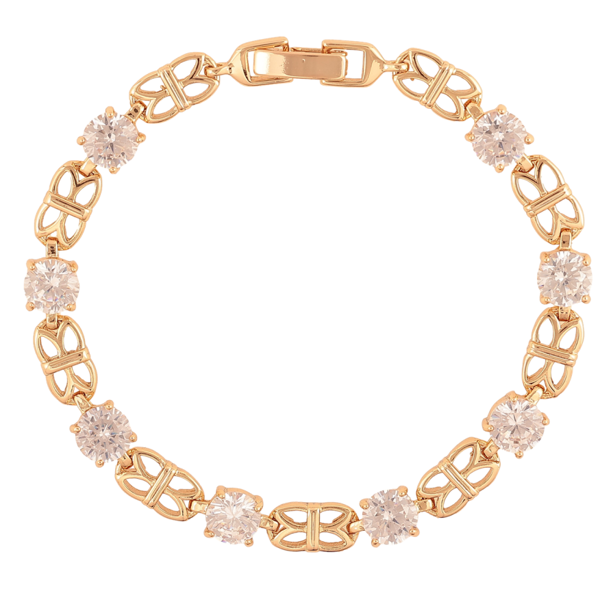 Браслет Xuping Колір Позолота 18K Візерунок з кристалами розмір 17.5см х 6мм фото №1