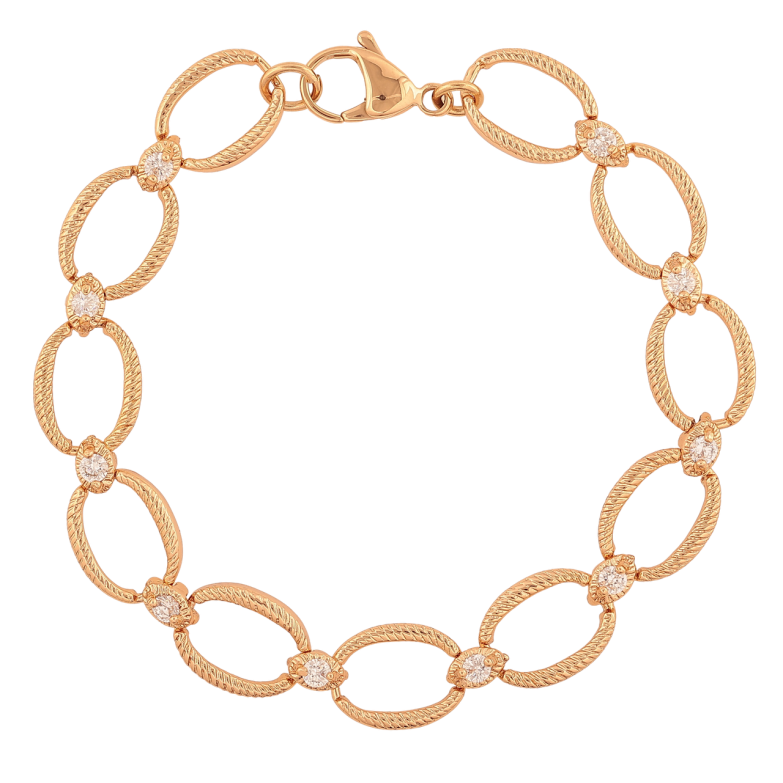 Браслет Xuping Колір Позолота 18K Візерунок з кристалами розмір 19см х 4-10мм фото №1